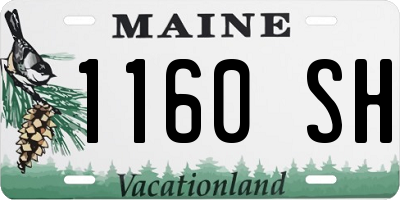 ME license plate 1160SH