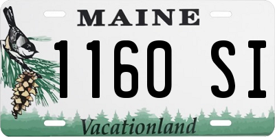 ME license plate 1160SI
