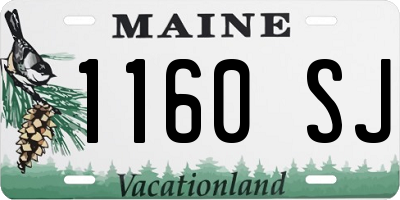 ME license plate 1160SJ