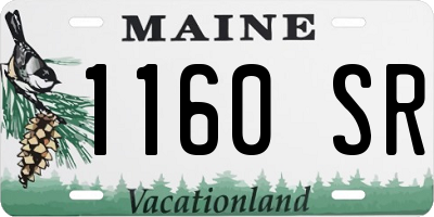 ME license plate 1160SR