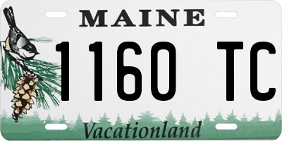 ME license plate 1160TC