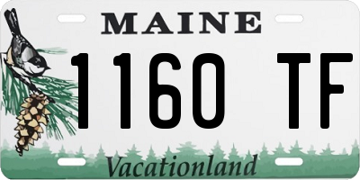 ME license plate 1160TF