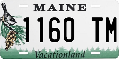ME license plate 1160TM