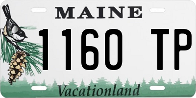 ME license plate 1160TP