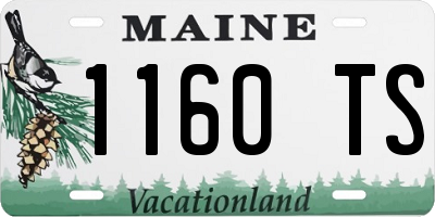 ME license plate 1160TS