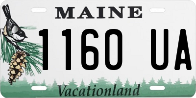 ME license plate 1160UA