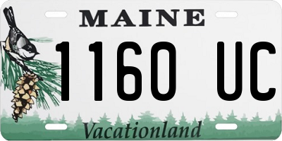 ME license plate 1160UC