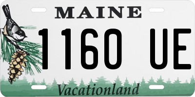 ME license plate 1160UE