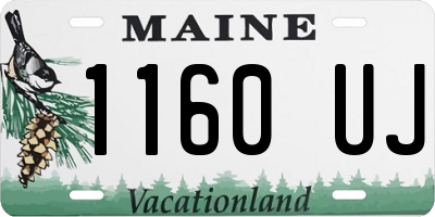 ME license plate 1160UJ