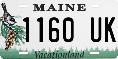 ME license plate 1160UK
