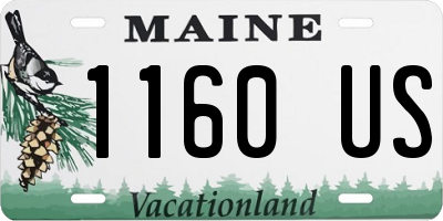 ME license plate 1160US