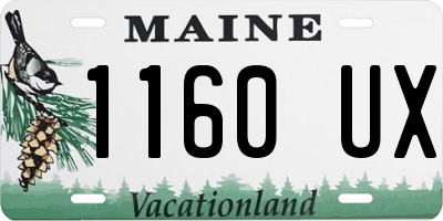 ME license plate 1160UX