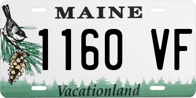 ME license plate 1160VF