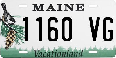 ME license plate 1160VG