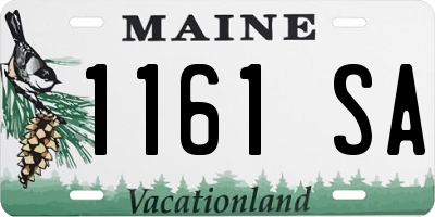 ME license plate 1161SA