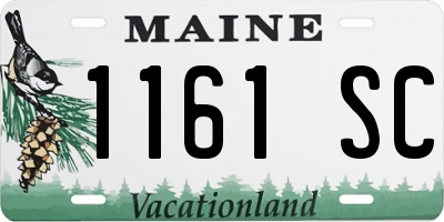 ME license plate 1161SC