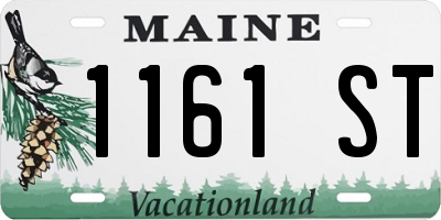 ME license plate 1161ST