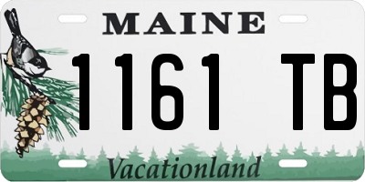 ME license plate 1161TB