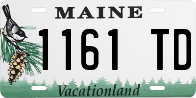 ME license plate 1161TD