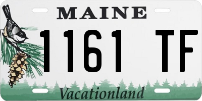 ME license plate 1161TF