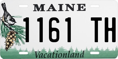 ME license plate 1161TH
