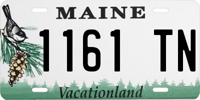 ME license plate 1161TN