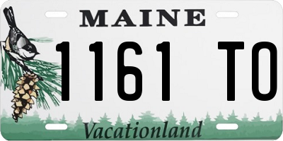 ME license plate 1161TO