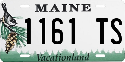 ME license plate 1161TS