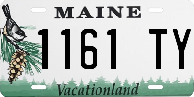 ME license plate 1161TY