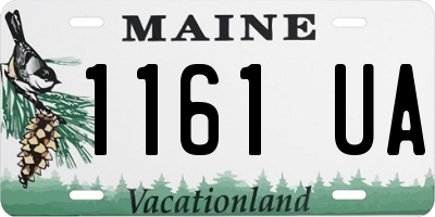 ME license plate 1161UA
