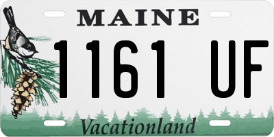 ME license plate 1161UF