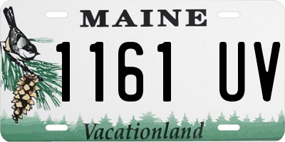 ME license plate 1161UV