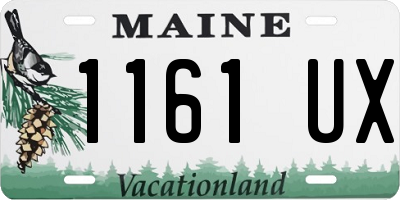 ME license plate 1161UX