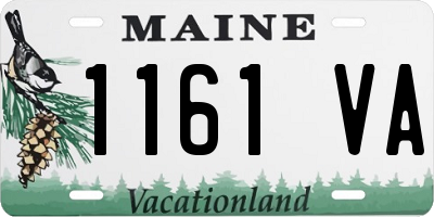 ME license plate 1161VA