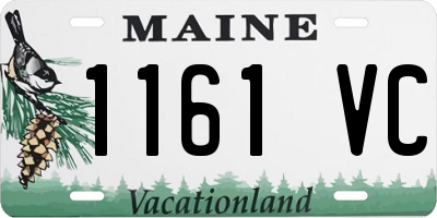 ME license plate 1161VC