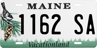 ME license plate 1162SA