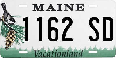 ME license plate 1162SD