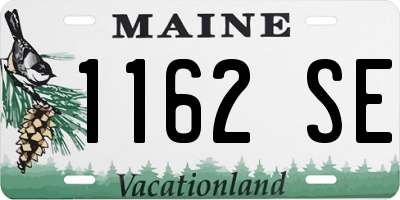 ME license plate 1162SE