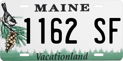 ME license plate 1162SF