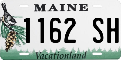 ME license plate 1162SH