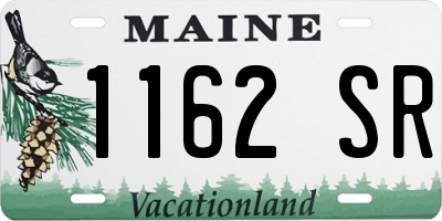 ME license plate 1162SR