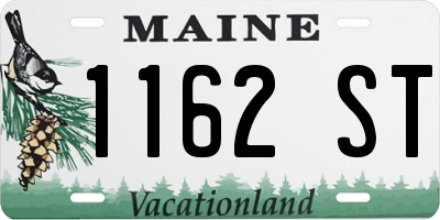 ME license plate 1162ST