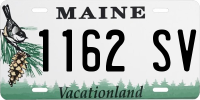 ME license plate 1162SV