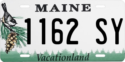 ME license plate 1162SY