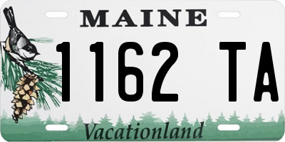 ME license plate 1162TA