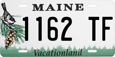 ME license plate 1162TF