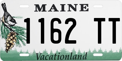 ME license plate 1162TT