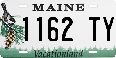 ME license plate 1162TY