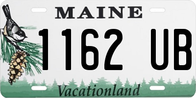 ME license plate 1162UB