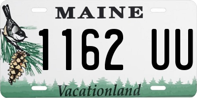 ME license plate 1162UU